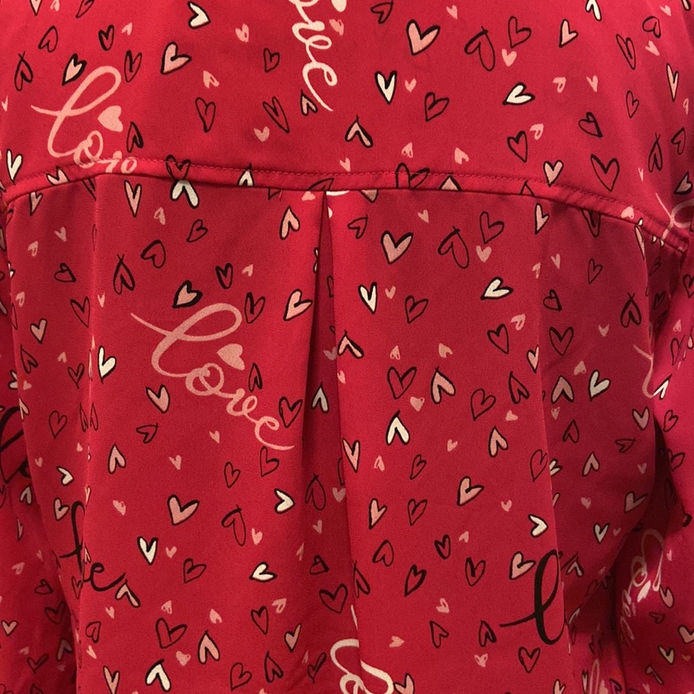 New York & Company - Heart Print Blouse - Picture 3 of 8